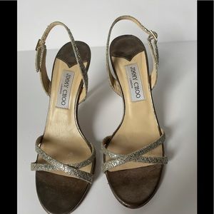 Jimmy Choo sparkly sling back pump size 38